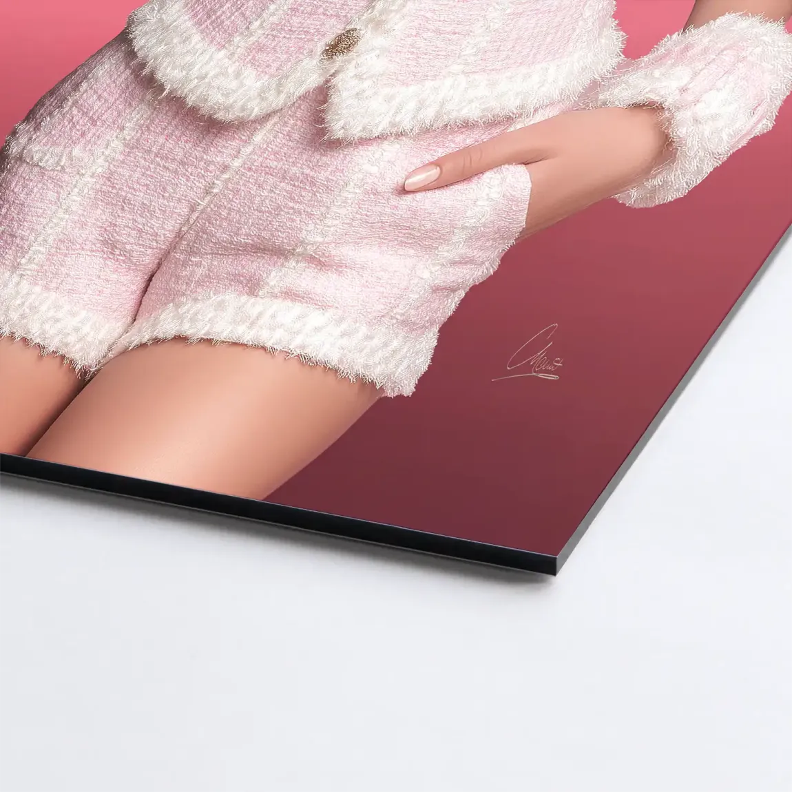 Pink Couture Marilyn Monroe Alu Dibond Bild