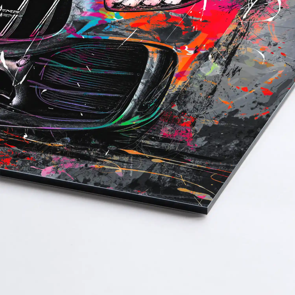 Mercedes AMG GT Pop Art Style Aludibond Bild INGALERIE