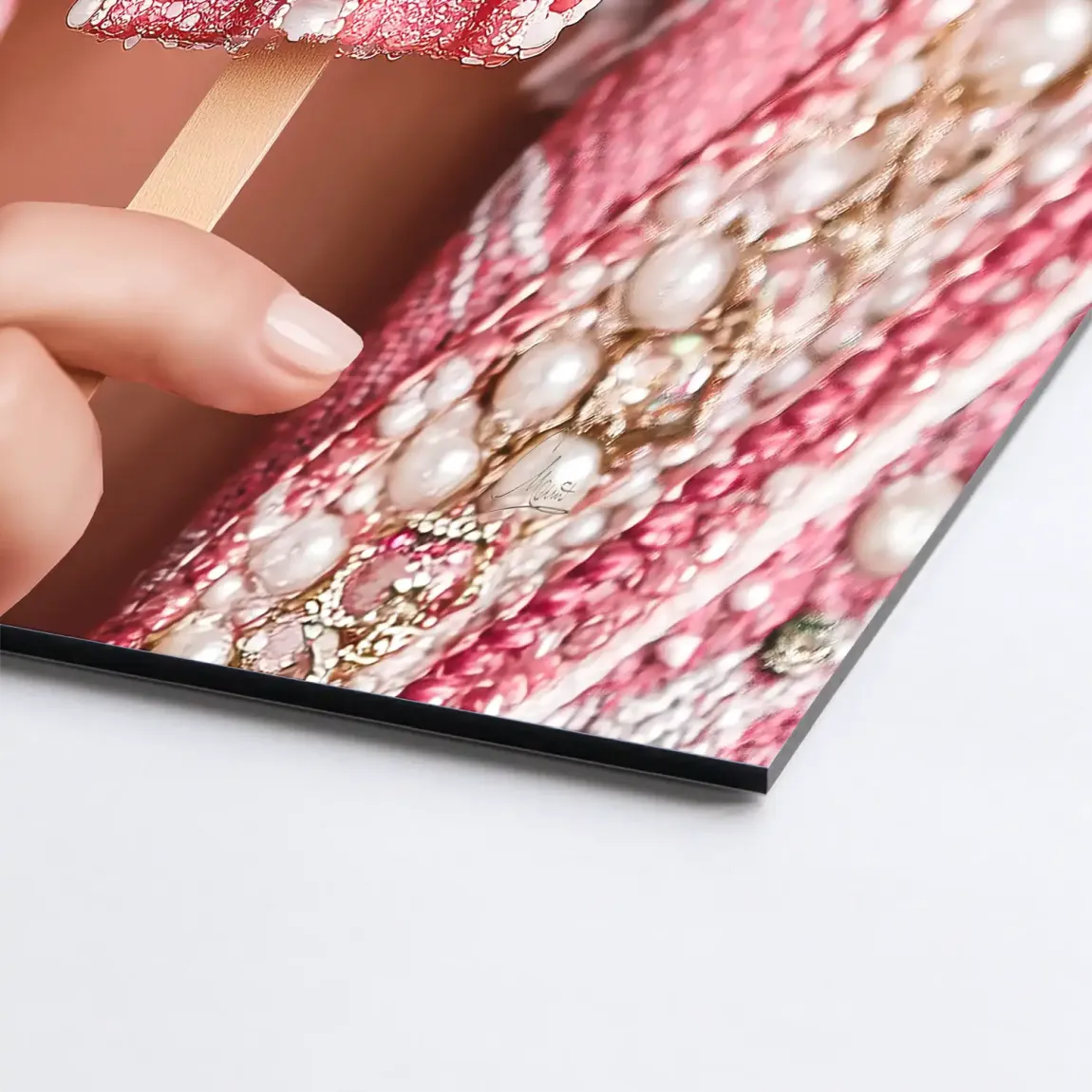 Pink Pearl Ice Couture Chanel Alu Dibond Bild