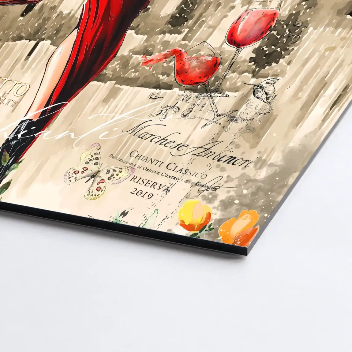 Dolce Vita Rosso Flair Alu Dibond Bild INGALERIE