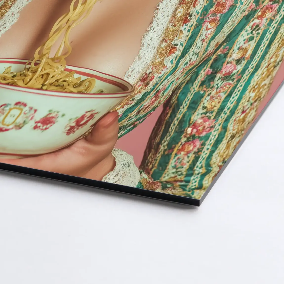 La Dolce Noodle Lady Alu Dibond Bild