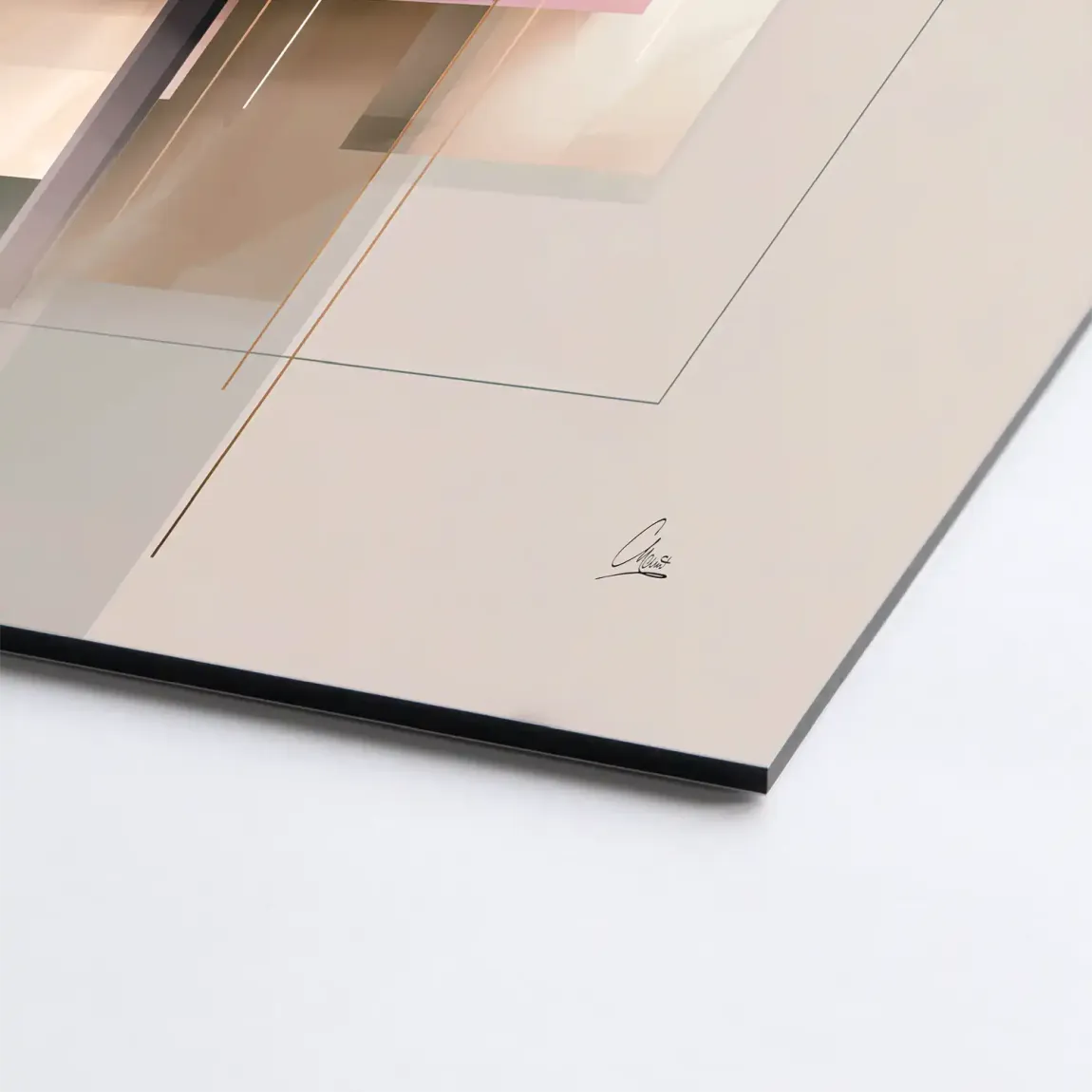 Soft Geometry Alu Dibond Bild