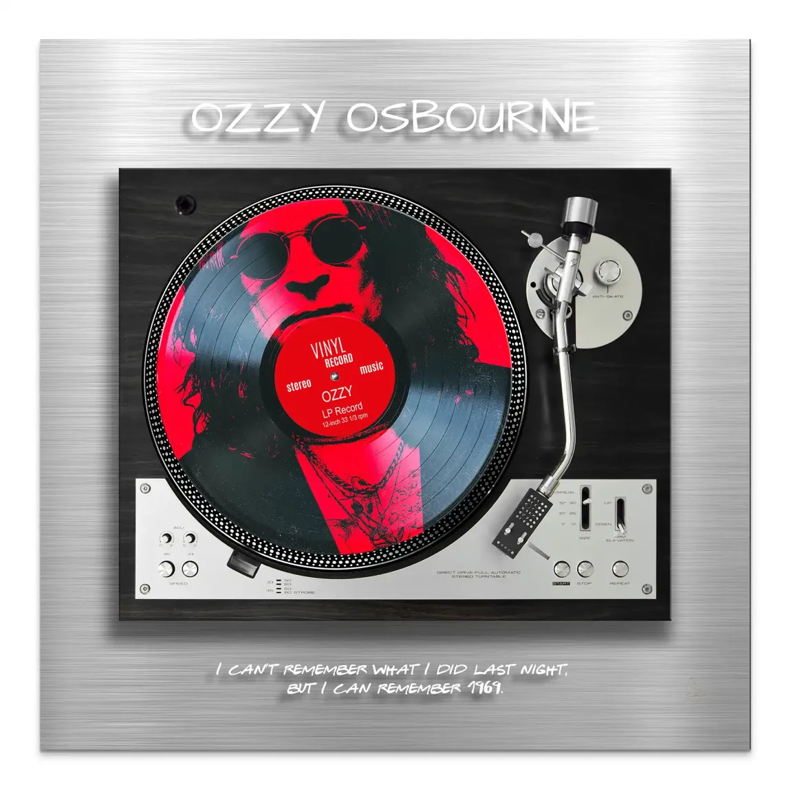 Memory Ozzy Osbourne AluDibond Bild - INGALERIE | Dein Onlineshop für moderne Wandbilder