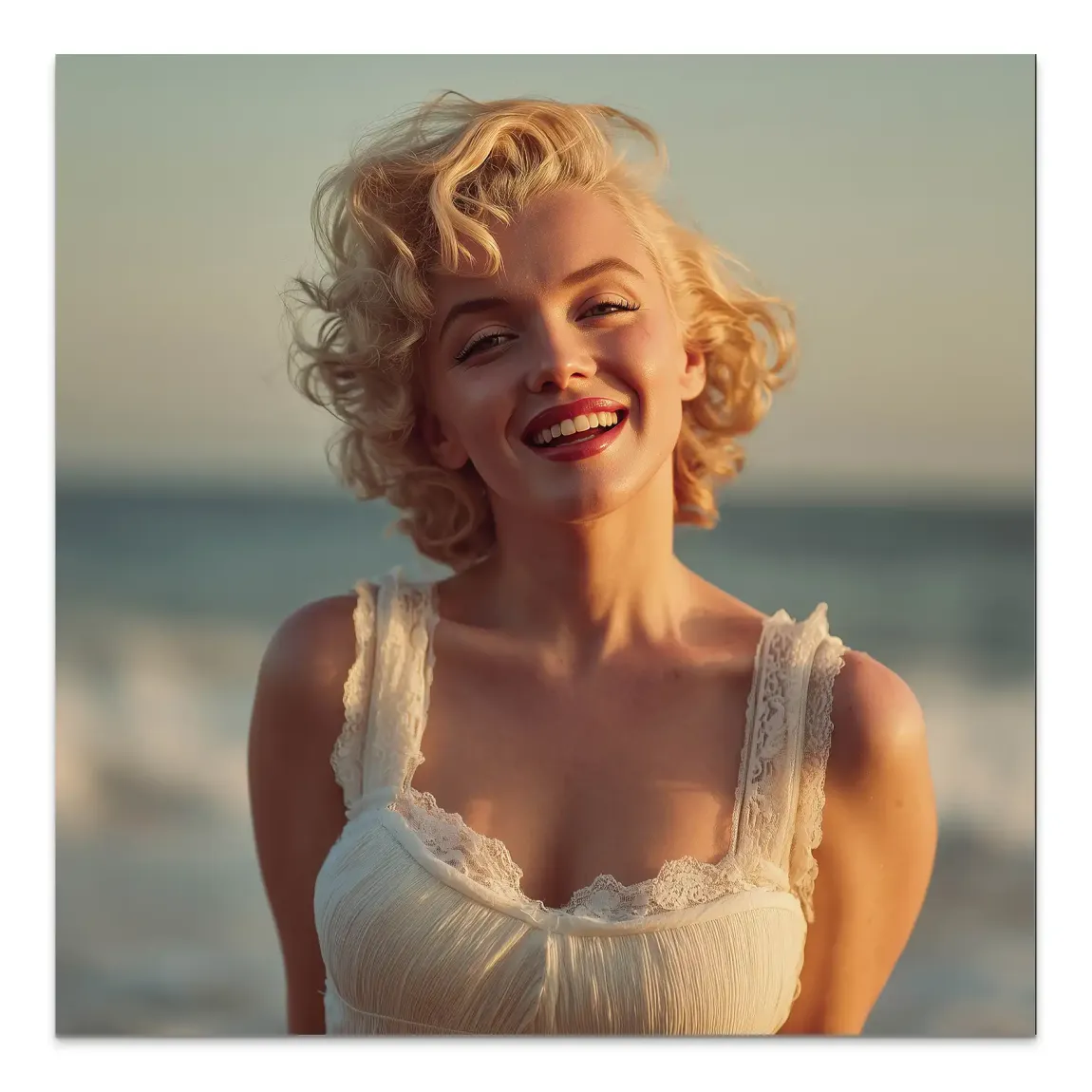 Marilyn Monroe Summer Sun Alu Dibond Bild