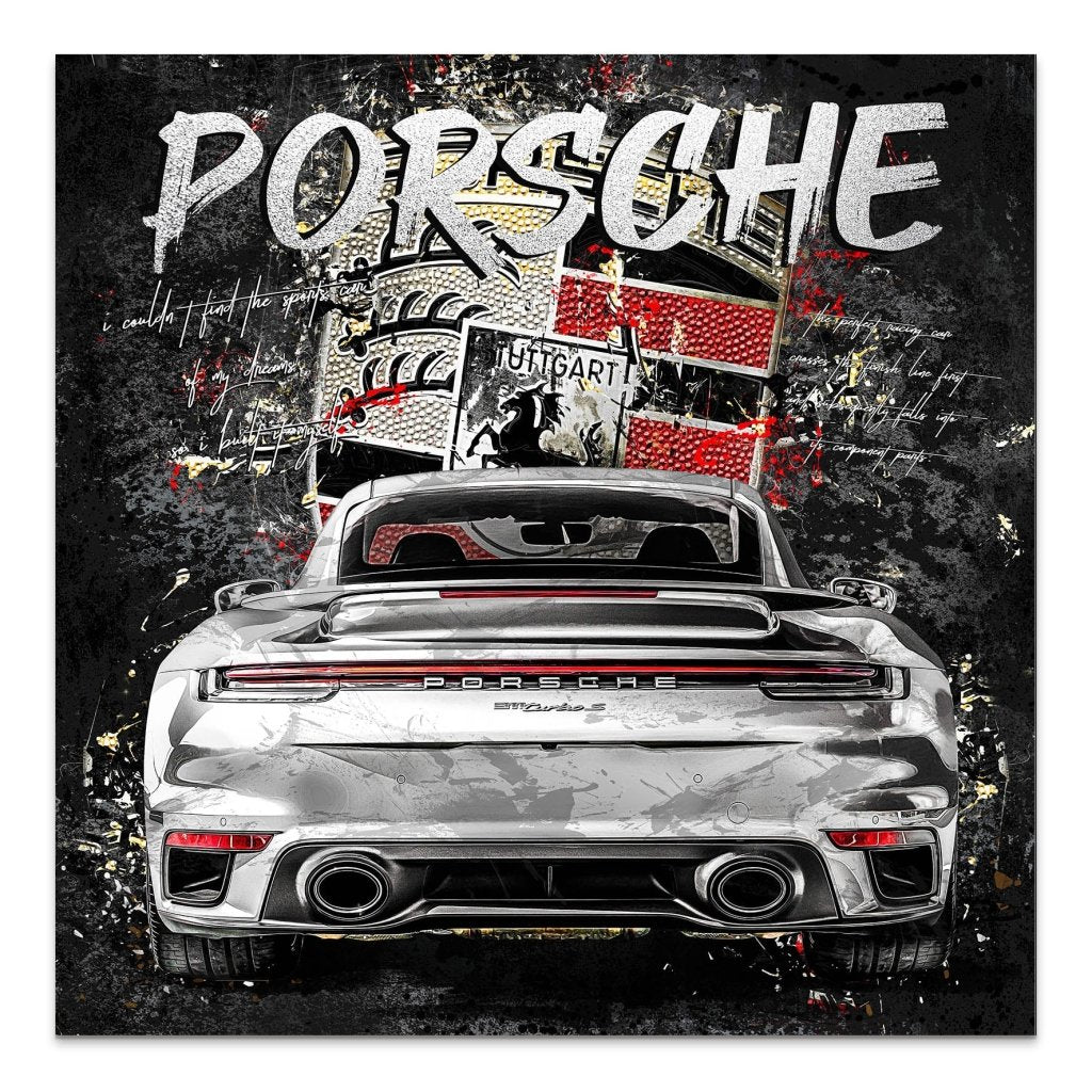 Shadowline Porsche Turbo Alu Dibond Bild INGALERIE