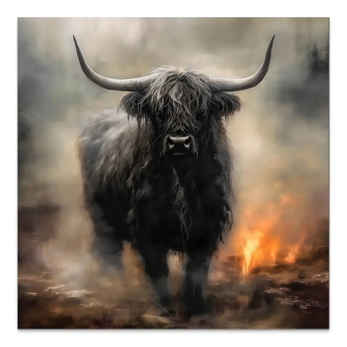 Highland Rind Alu Dibond Wandbild