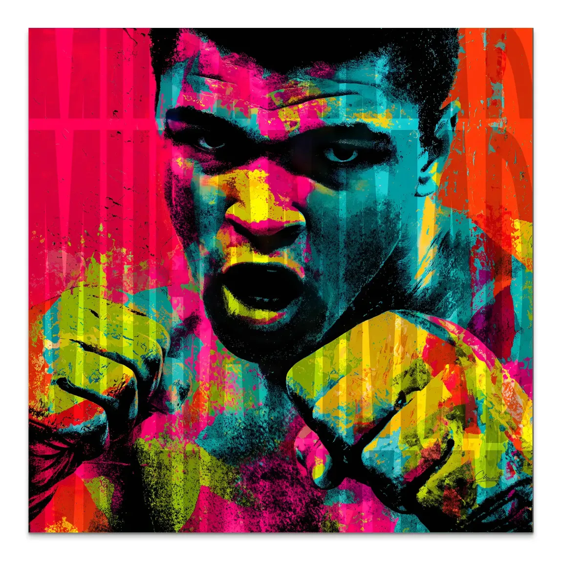 Muhammad Ali The Greatest in Color AluDibond Bild INGALERIE