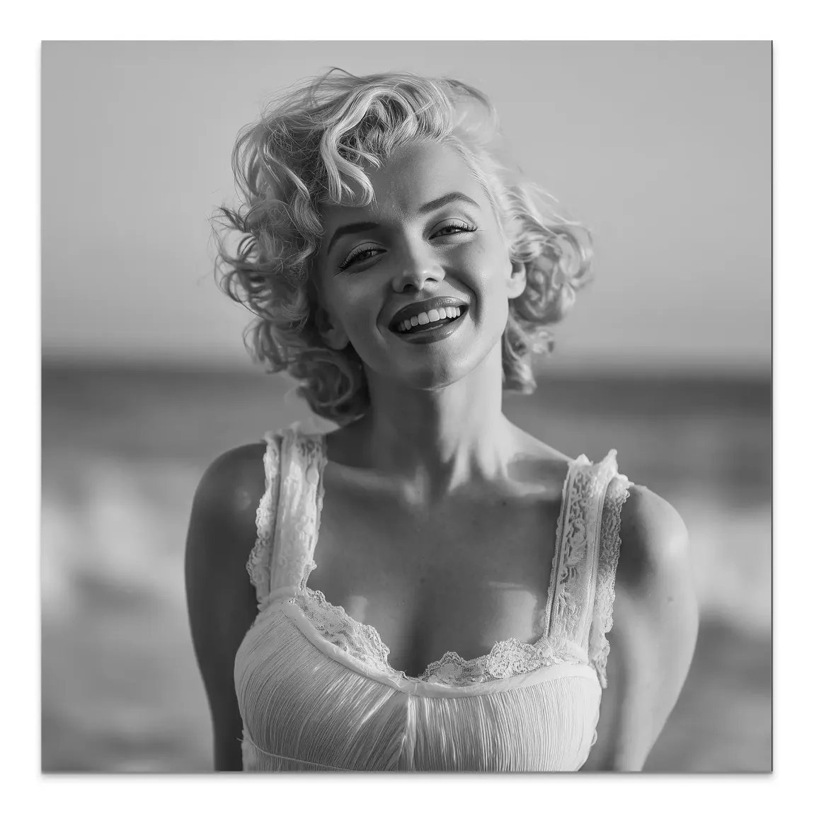 Marilyn Monroe Summer Beach Alu Dibond Bild