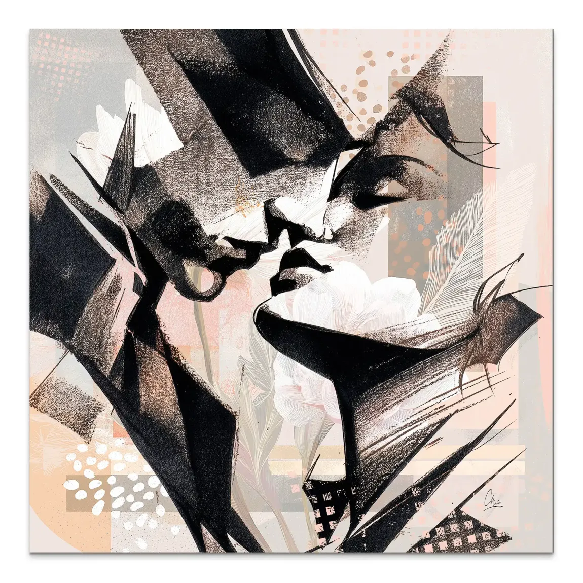 Soft Kiss Abstrakt Alu Dibond Bild