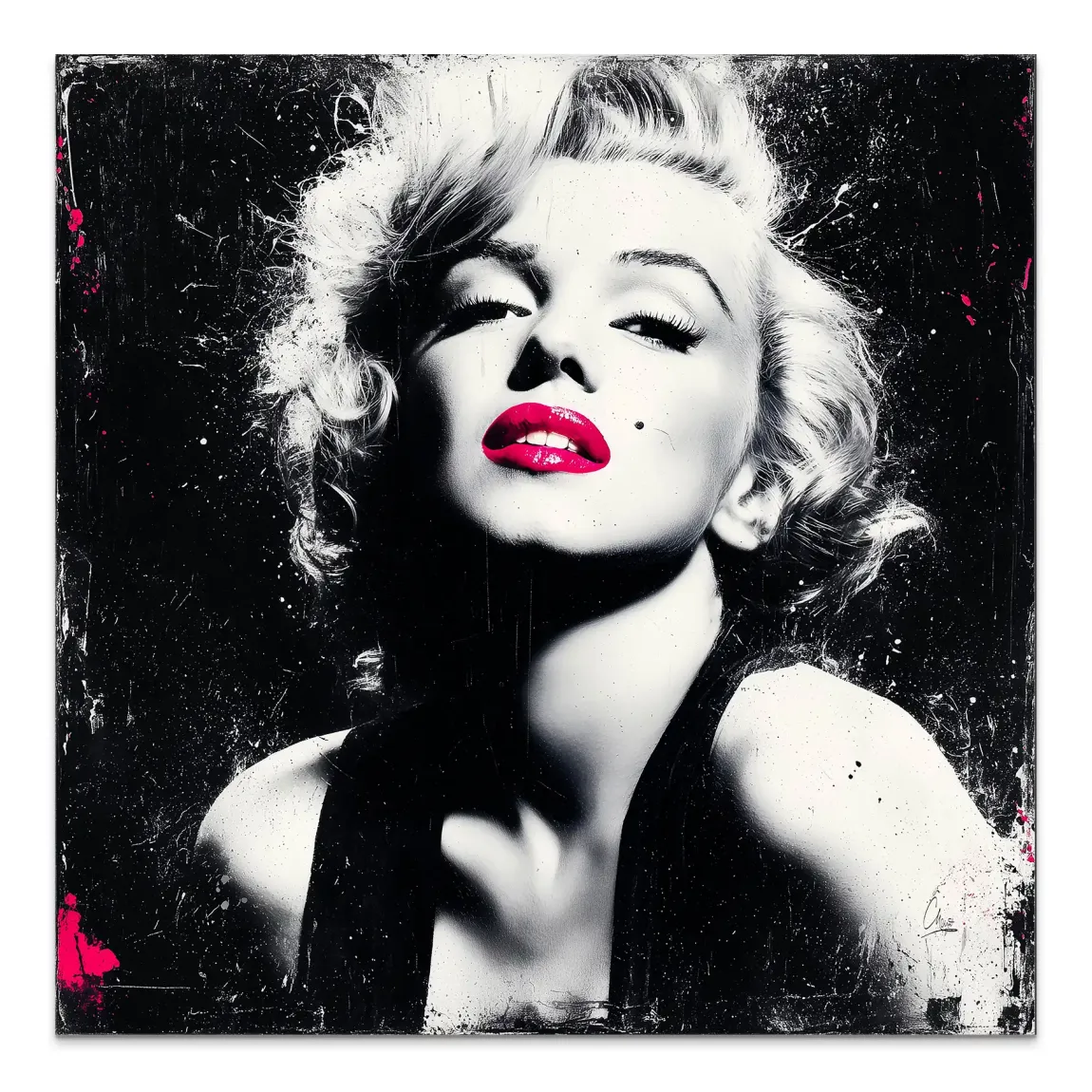 Monroe Noir Art Alu Dibond Bild