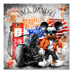 Harley Micky Maus Pop Art AluDibond Bild