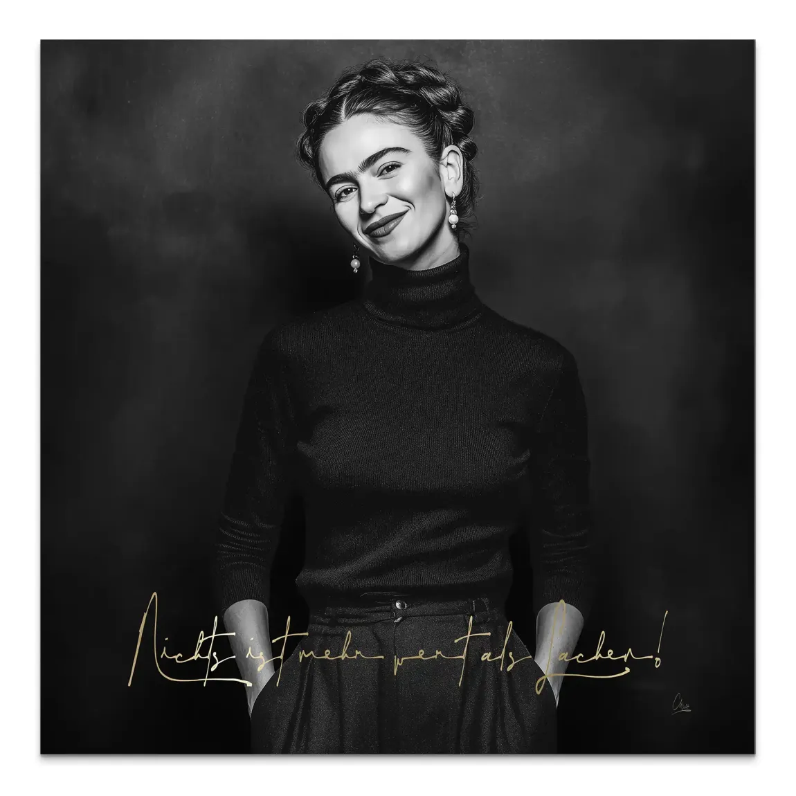 Frida Kahlos Lachen Alu Dibond Bild