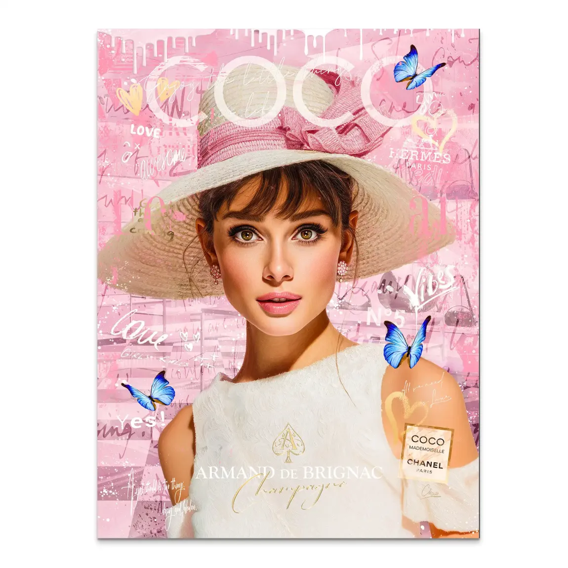 Audrey Hepburn Coco Armand Alu Dibond Bild INGALERIE