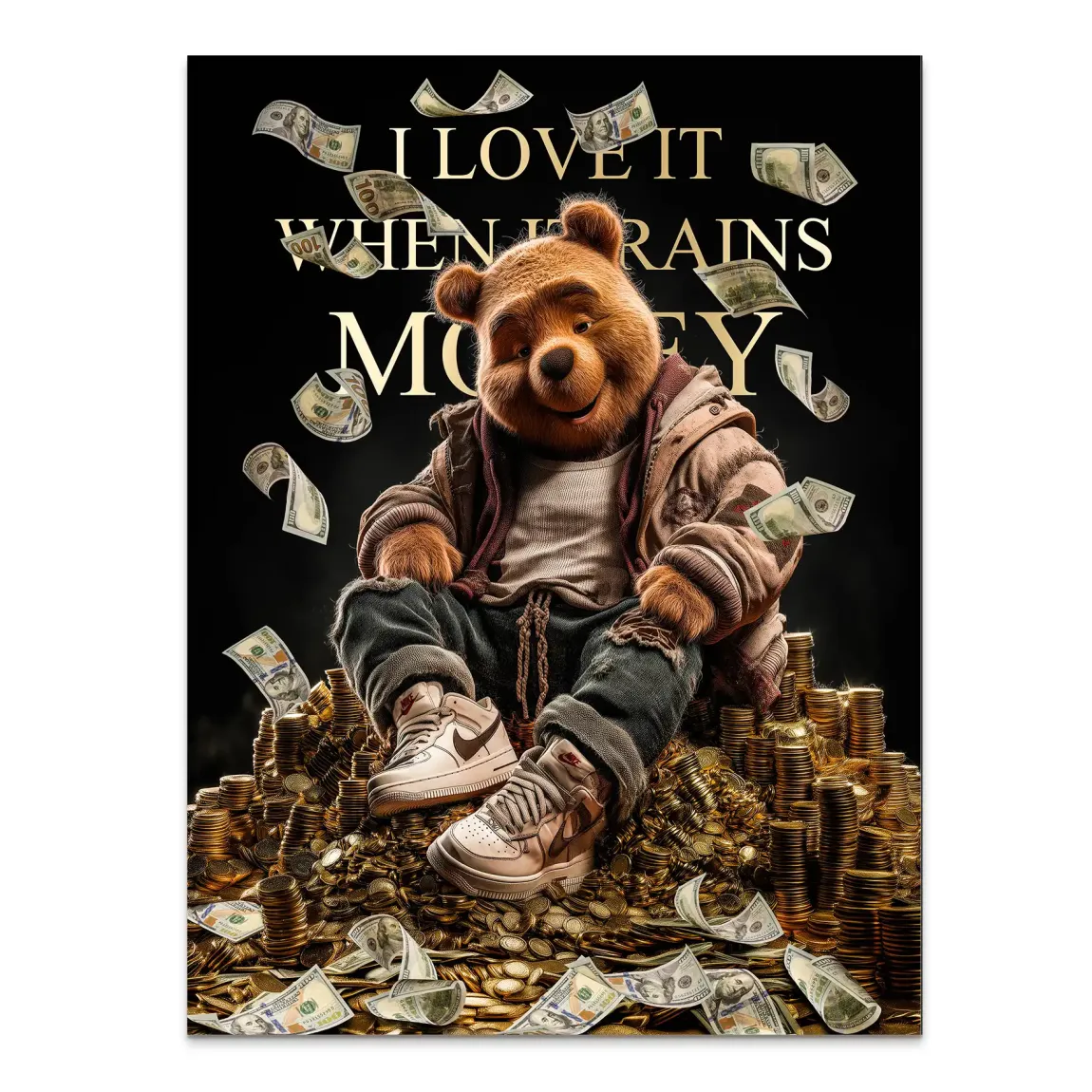 Winnie Puuh Rich Dreams Alu Dibond Bild INGALERIE