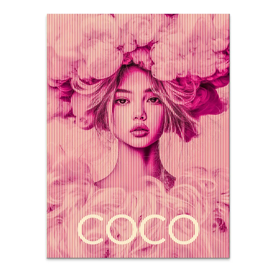 Coco Vision in Pink Alu Dibond Bild INGALERIE