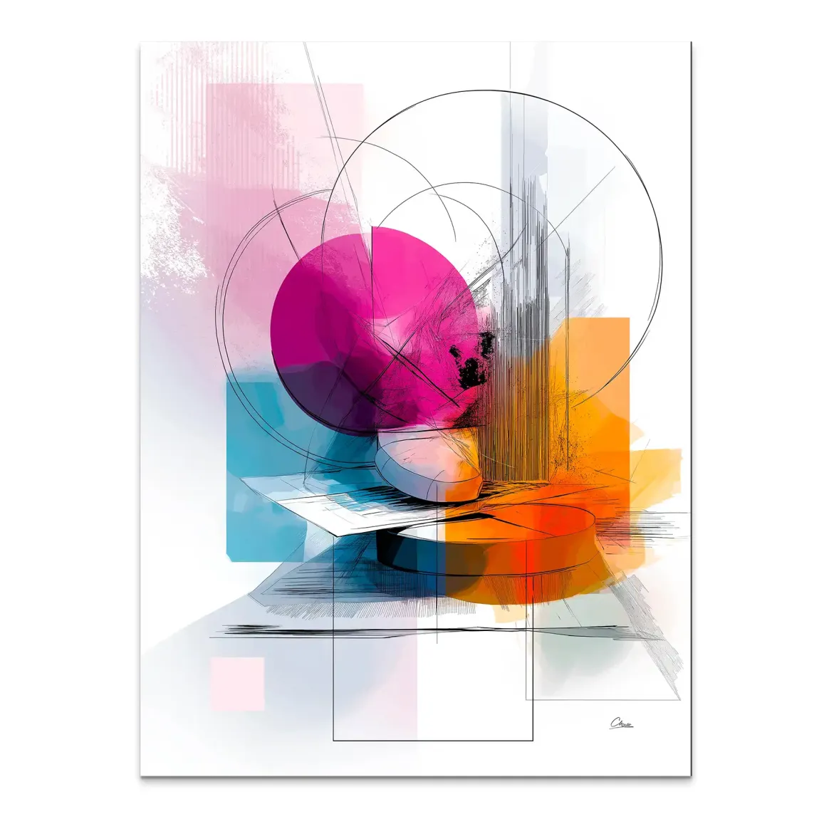 Harmony of Circles Alu Dibond Bild INGALERIE