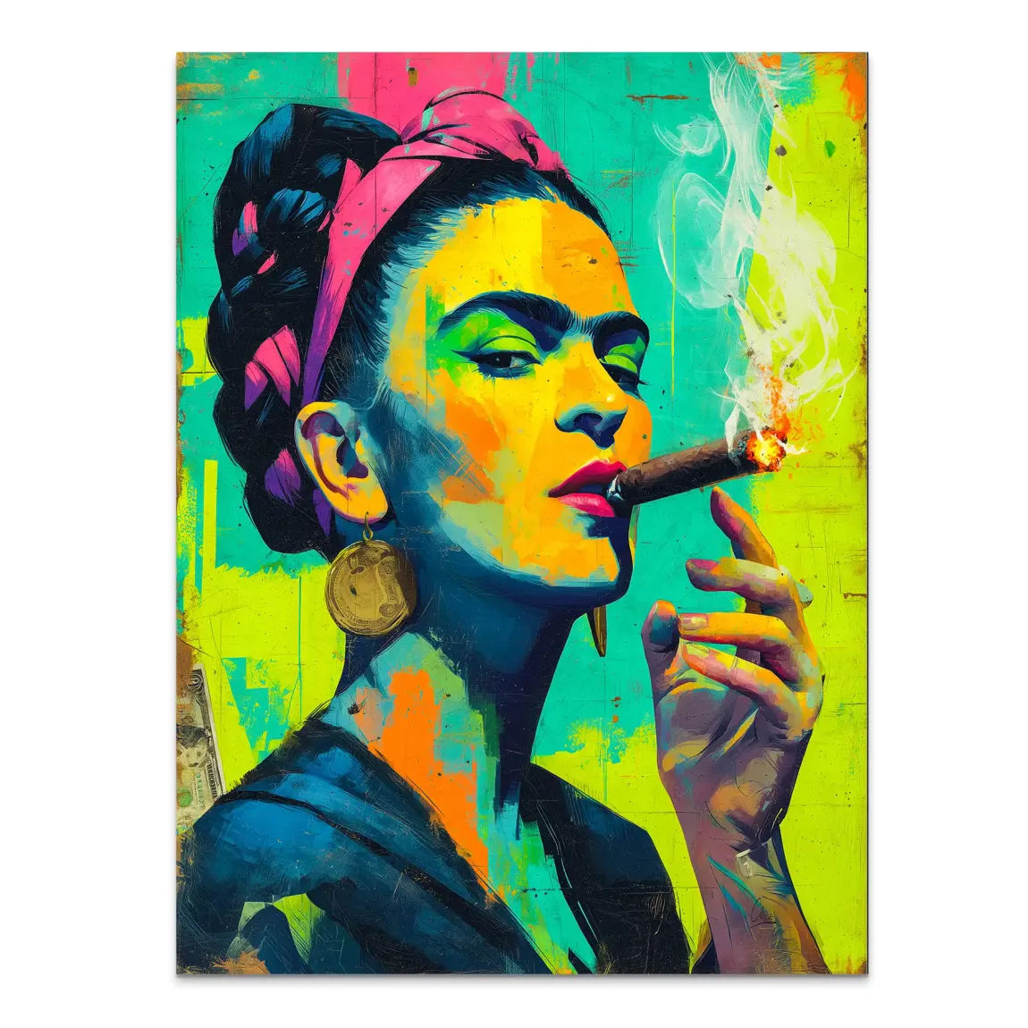 Frida Smoke Queen Alu Dibond Bild