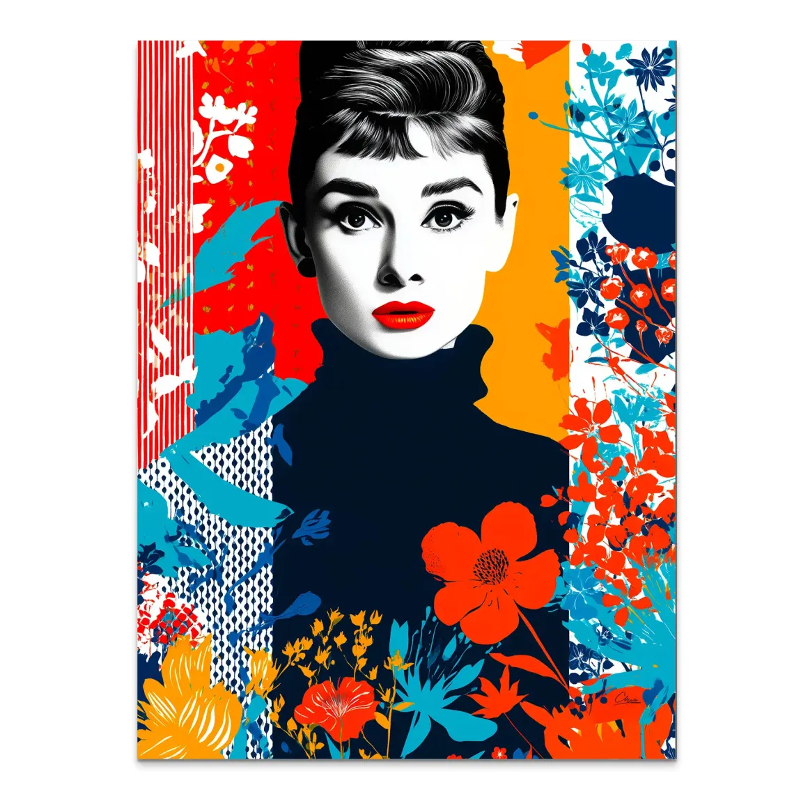 Audrey Hepburn Bloom Edition Alu Dibond Bild INGALERIE