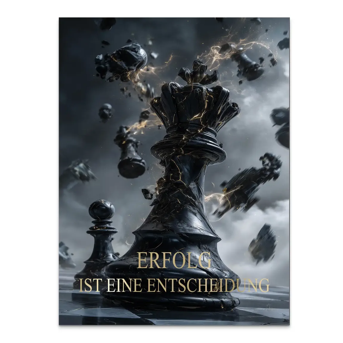 Schwarze Entscheidung Alu Dibond Bild