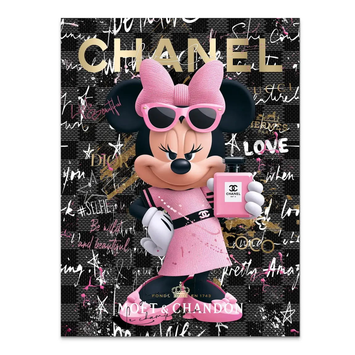 Minnie Couture Alu Dibond Wandbild