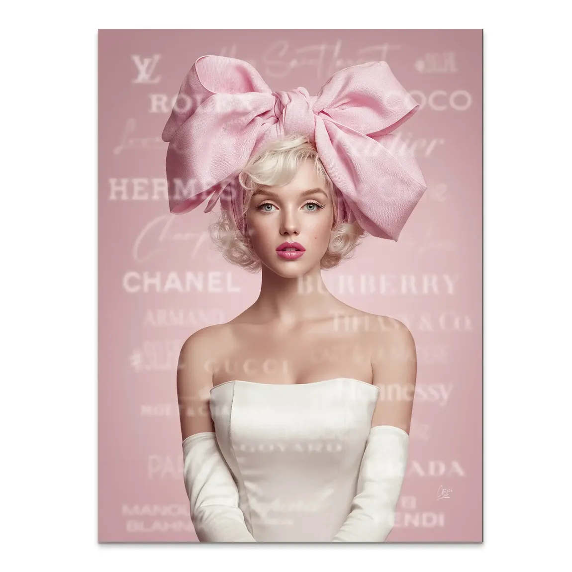 Marilyn Monroe Couture Pop Art Alu Dibond Bild