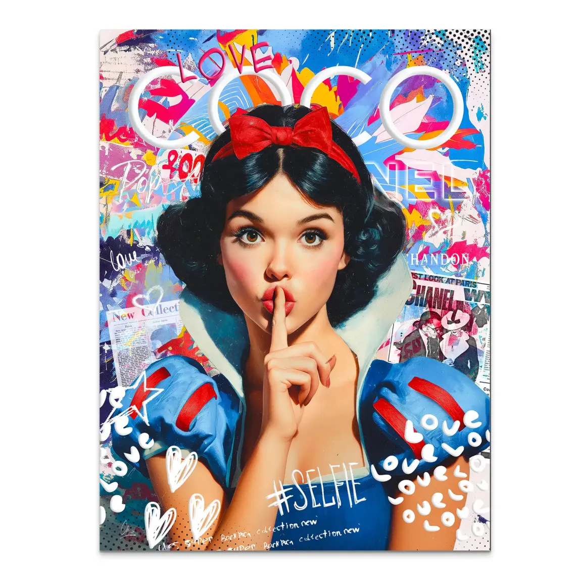 Schneewittchen Secret Pop Art Alu Dibond Bild