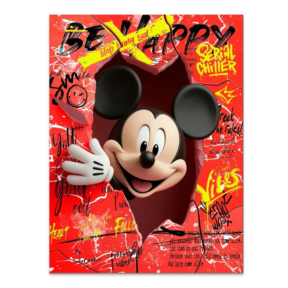 Charming Smile Micky Mouse Alu Dibond Bild INGALERIE