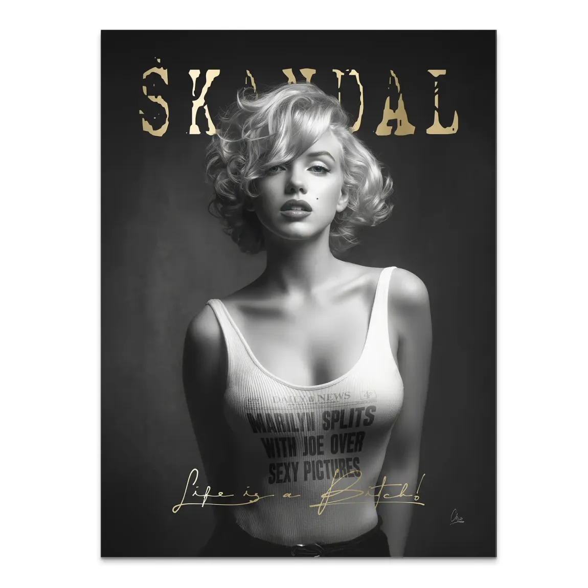 Marilyn Skandal Alu Dibond Bild
