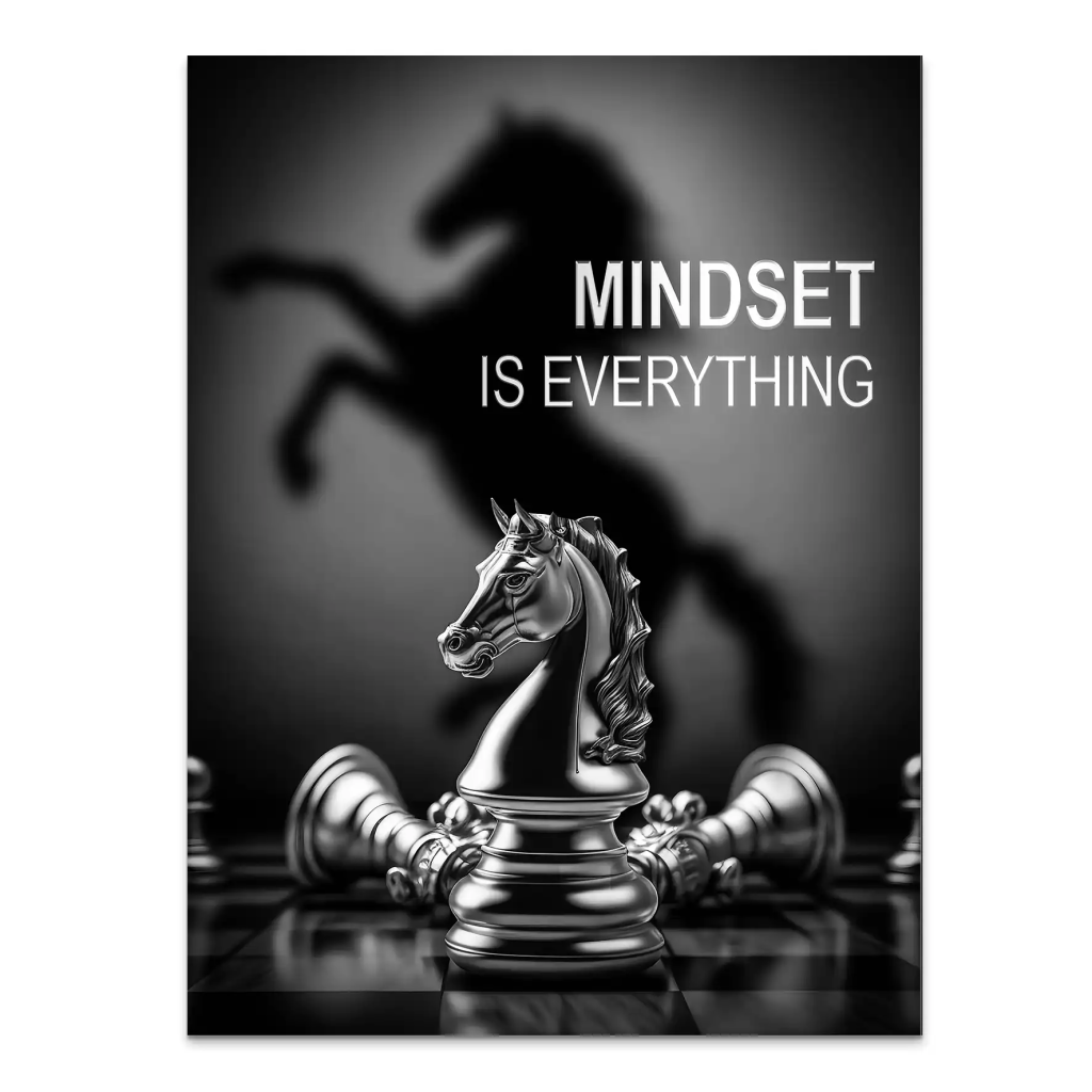 Motivation Schachfigur AluDibond Bild INGALERIE