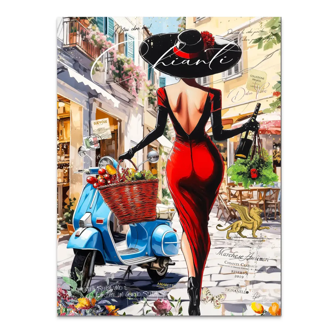 Chianti Gasse Alu Dibond Bild INGALERIE