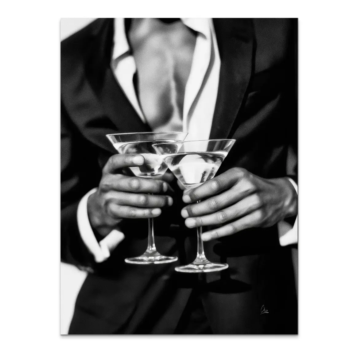 Gentleman Noire Alu Dibond Bild