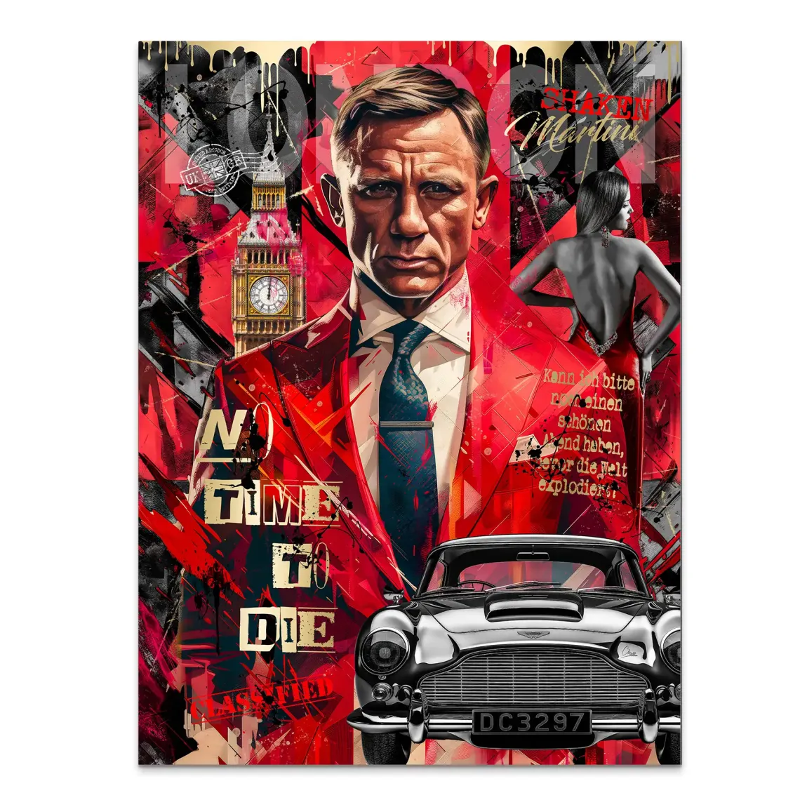 James Bond Vision London Alu Dibond Bild