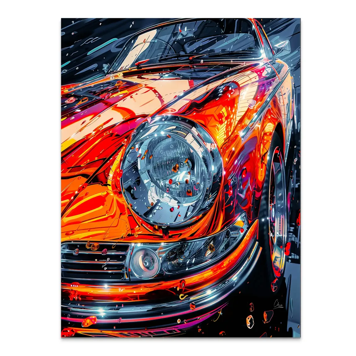 Vivid Motion 911 Porsche Alu Dibond Bild
