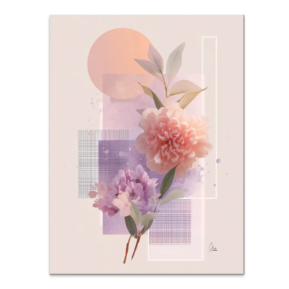 Soft Petal Harmony Alu Dibond Bild