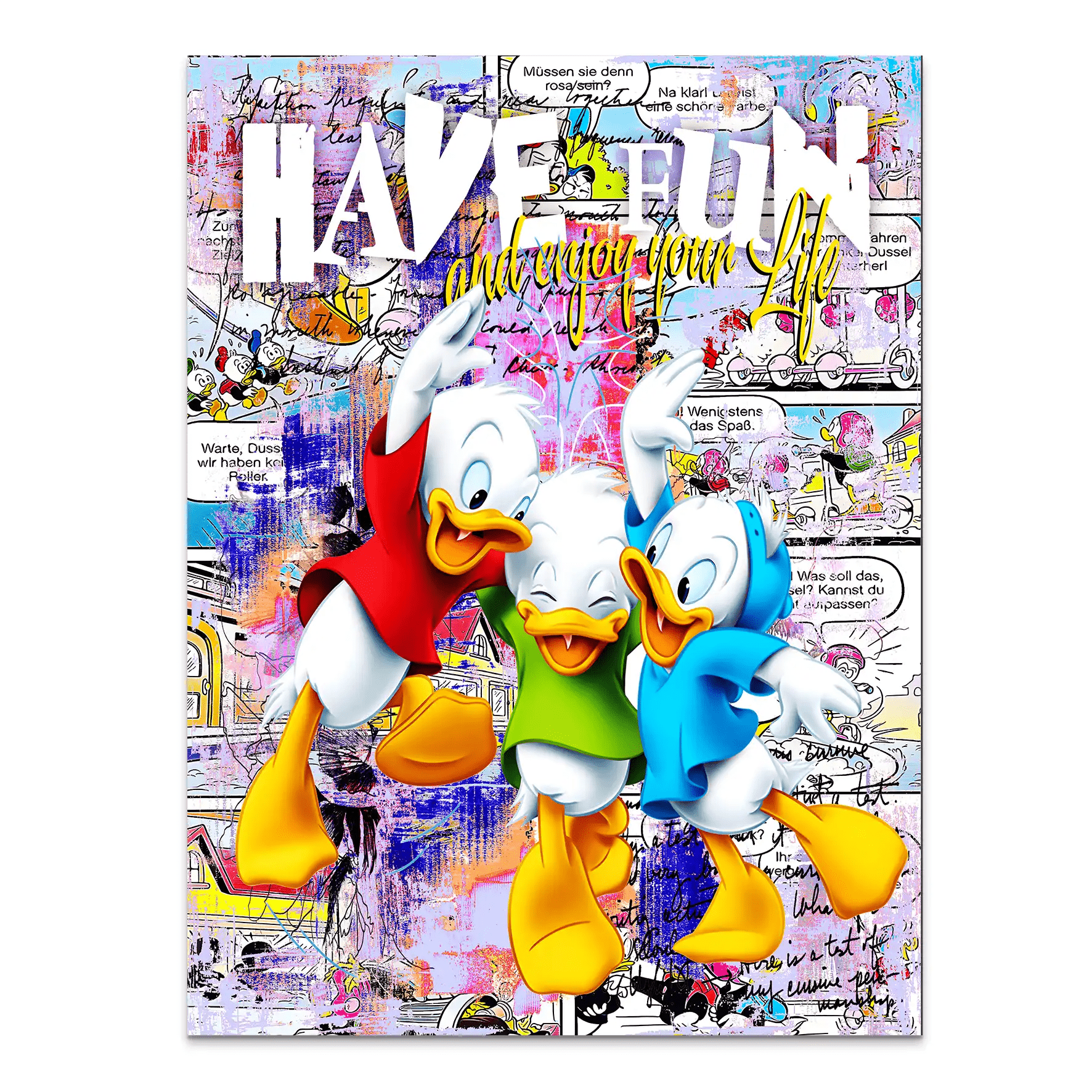 Duck Kids Nr.2 Pop Art AluDibond Bild INGALERIE