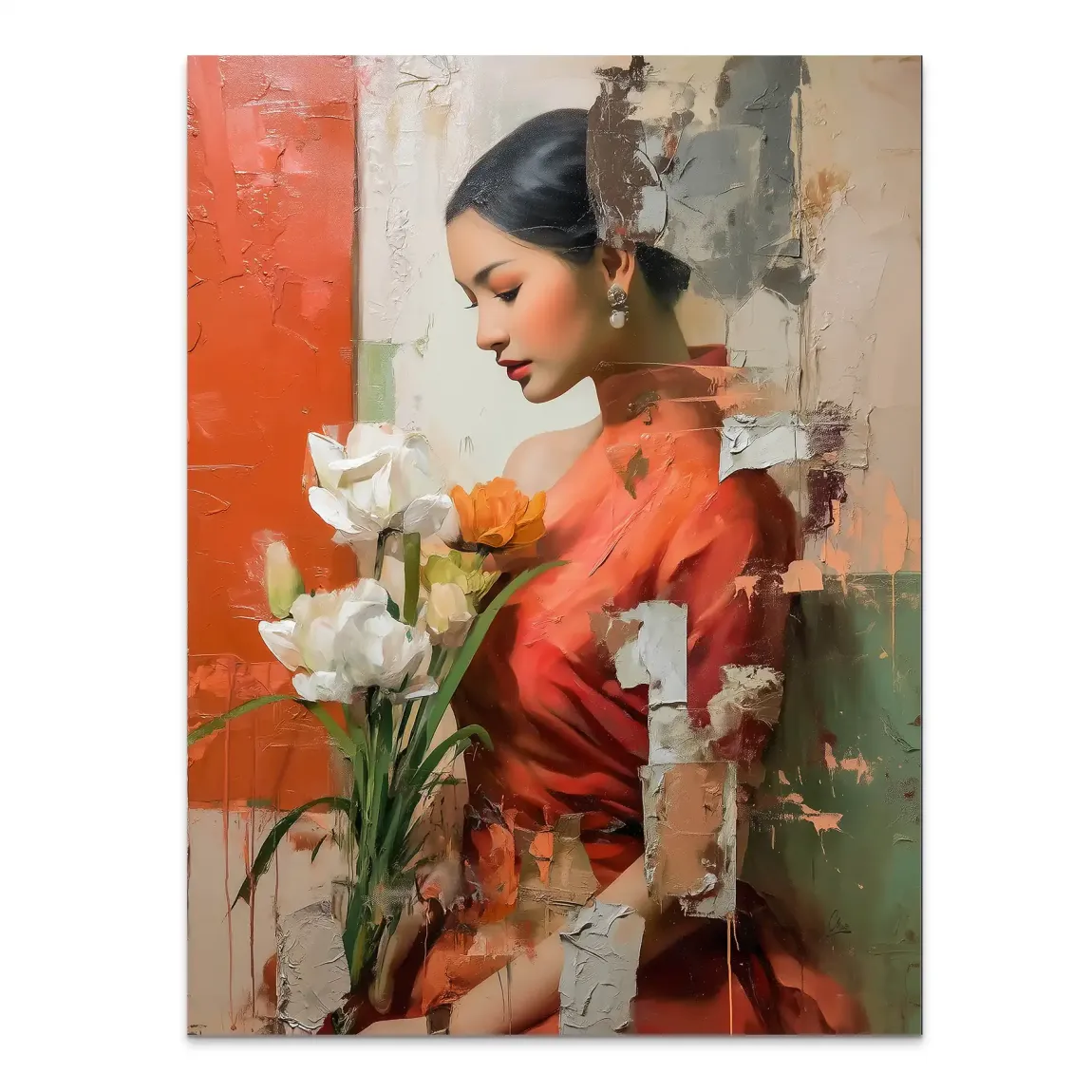 Silent Orchid Beauty Alu Dibond Bild