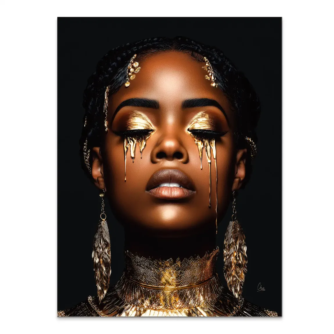 Tears of Gold Alu Dibond Bild