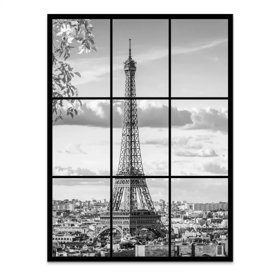 Paris Skyline View Alu Dibond Bild