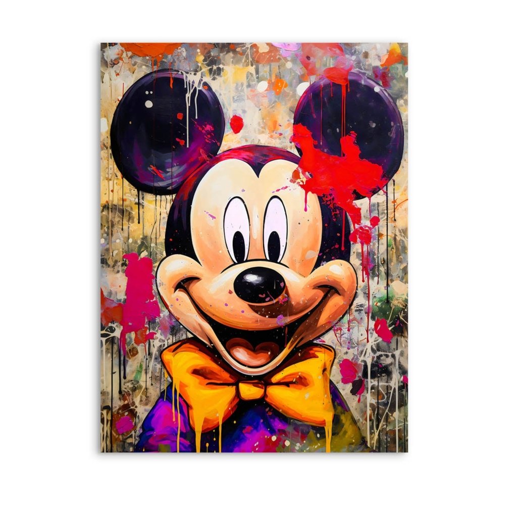 Micky Maus Abstrakt Style AluDibond Bild INGALERIE