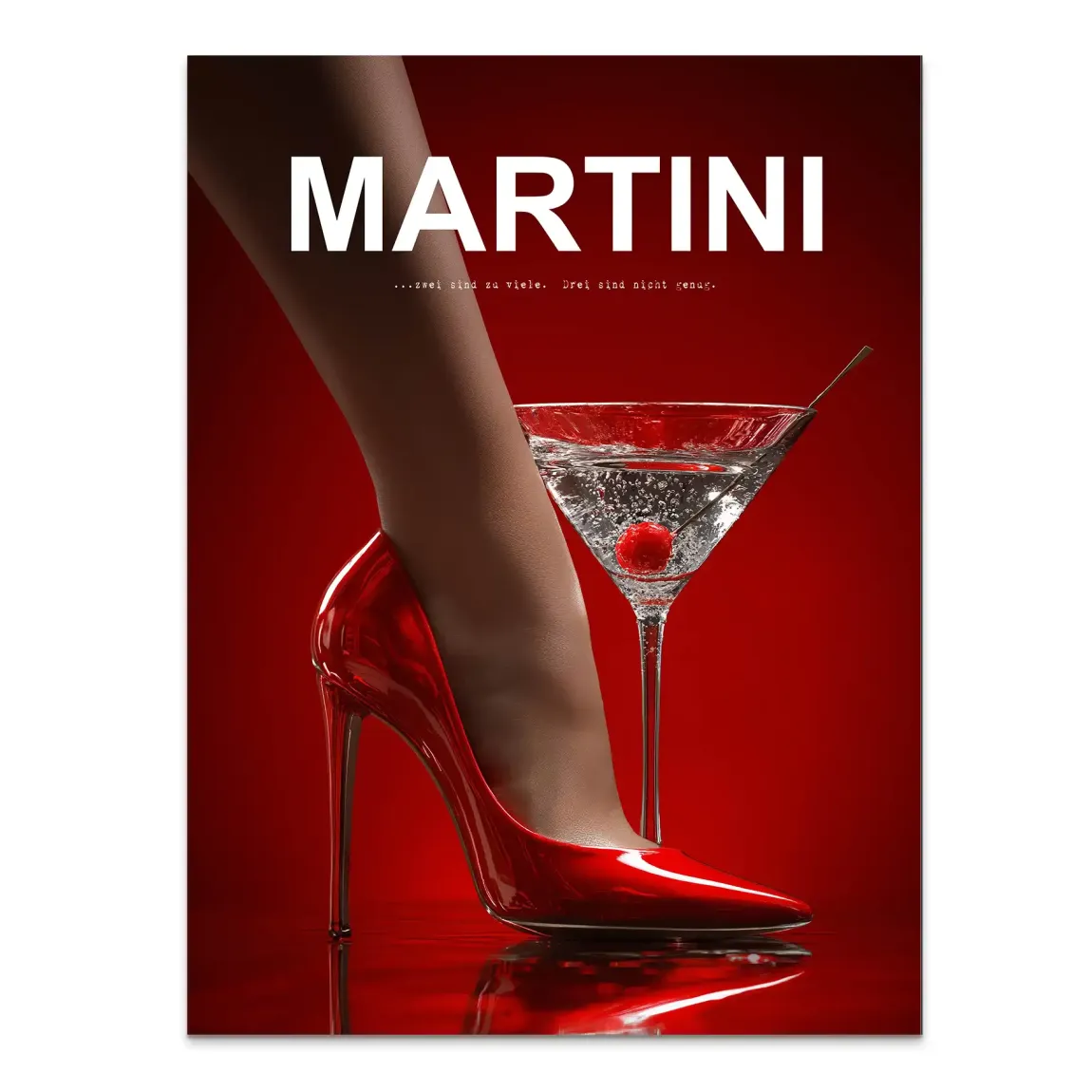 Martini Red Desire Alu Dibond Bild