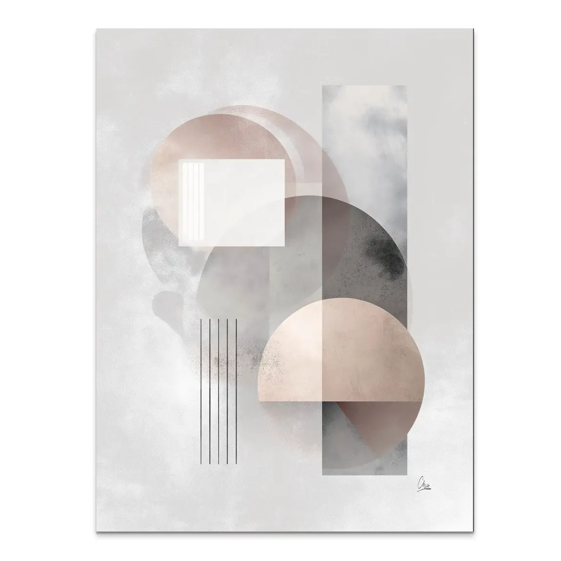 Soft Circles Alu Dibond Bild