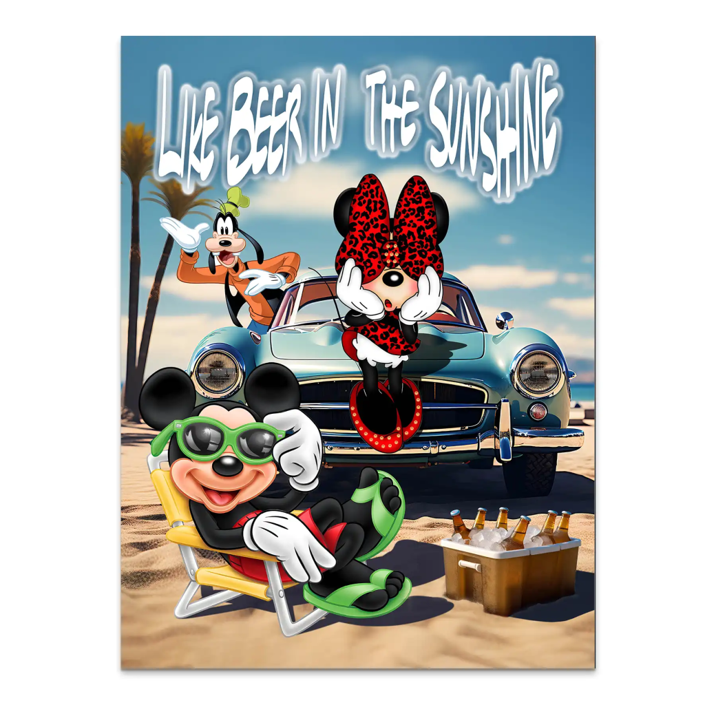 Micky & Minnie Maus like Beer AluDibond Bild INGALERIE