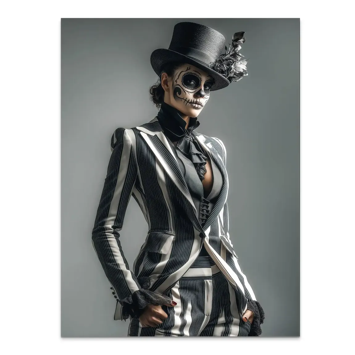 Lady Skull Alu Dibond Bild INGALERIE