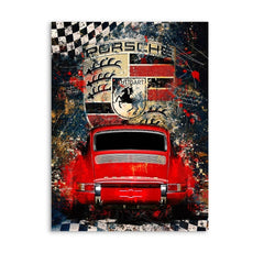 Porsche 911 Abstrakt Style AluDibond Bild