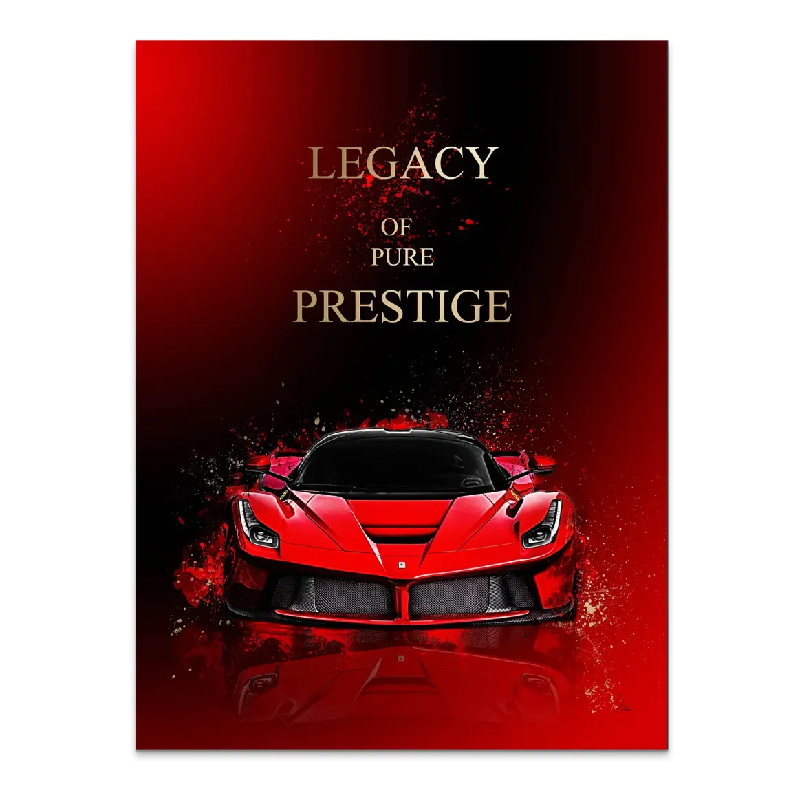 Red Prestige Ferrari Alu Dibond Bild