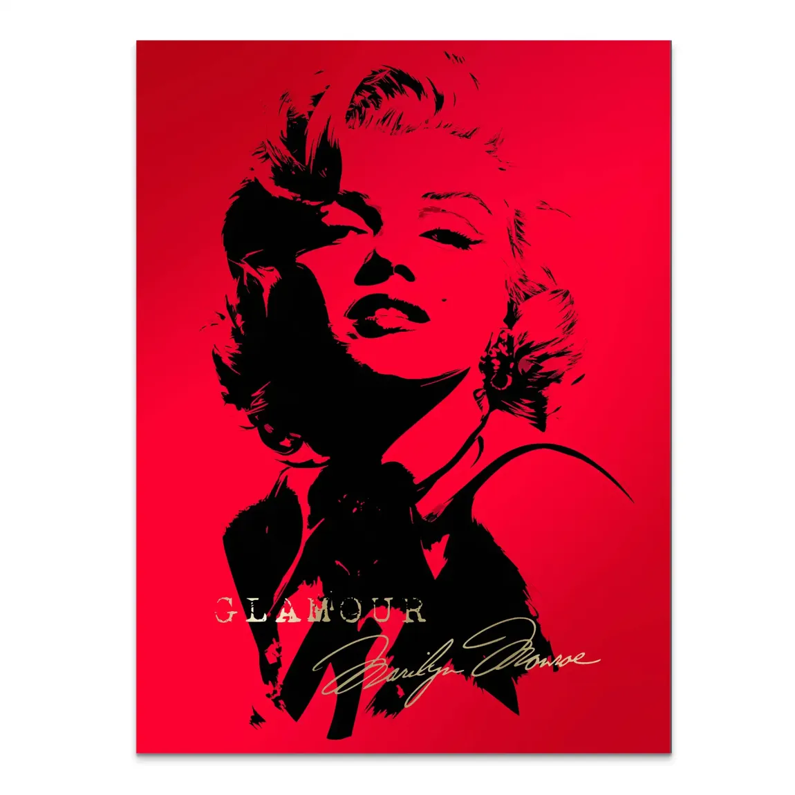 Marilyn Red Glamour Alu Dibond Bild