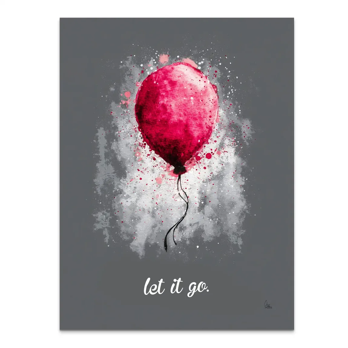 Let it go Ballon Alu Dibond Wandbild