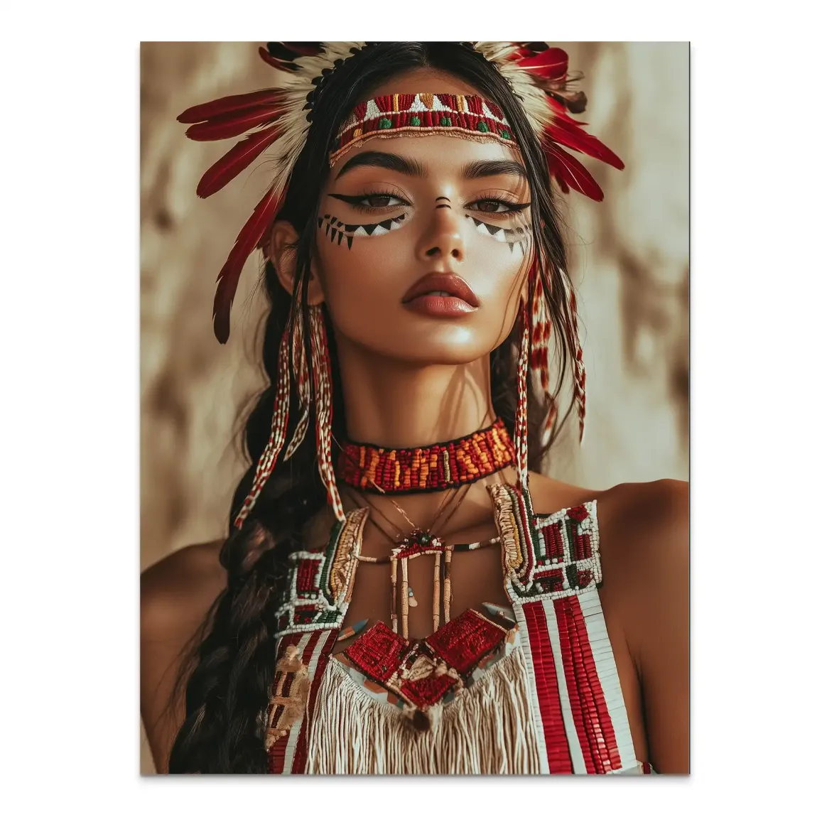 Die Indianerin Alu Dibond Wandbild