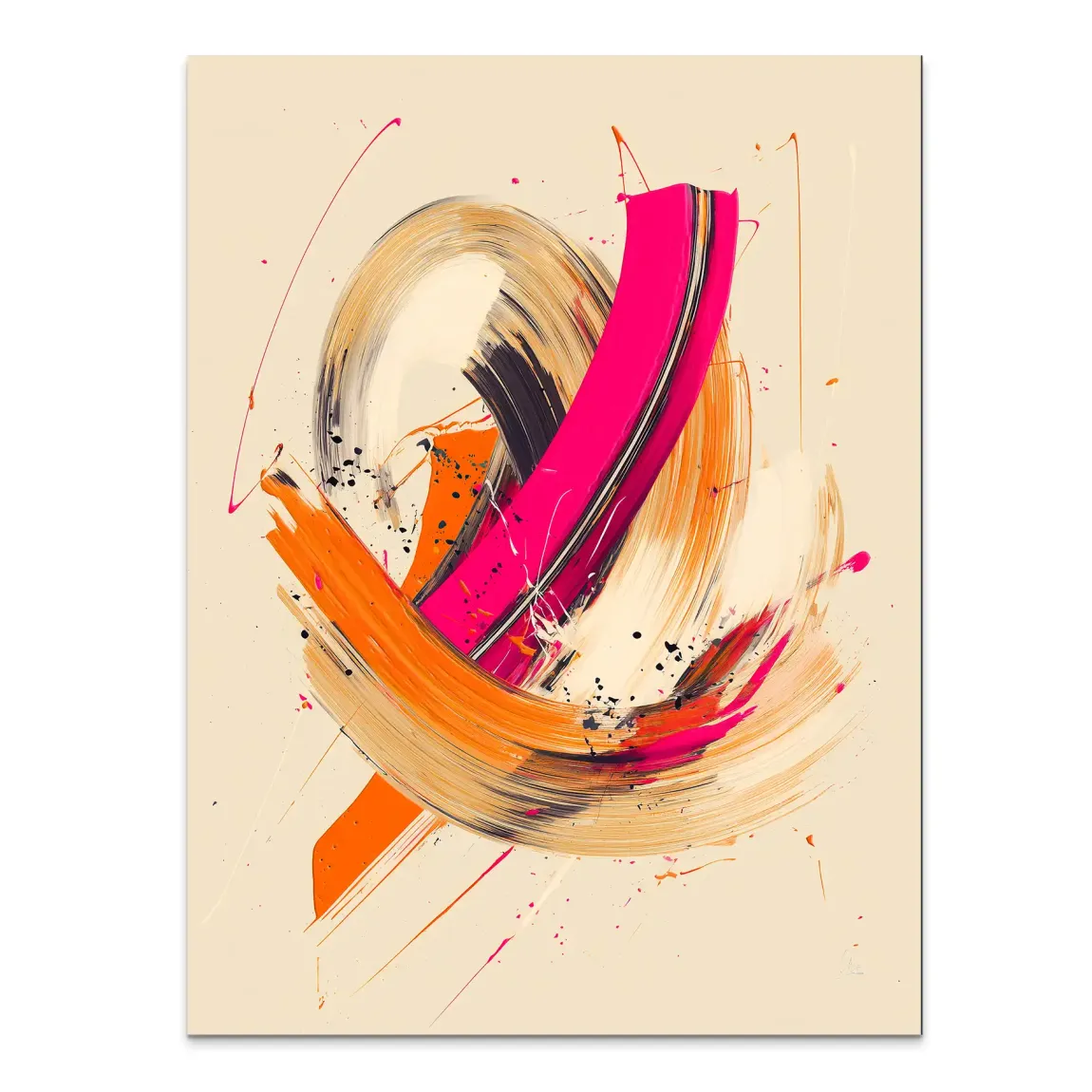 Bewegte Farbe Abstrakt Alu Dibond Bild