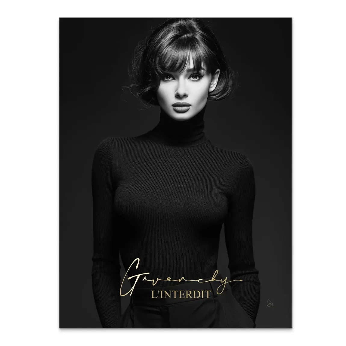Audrey Givenchy Noir Alu Dibond Bild